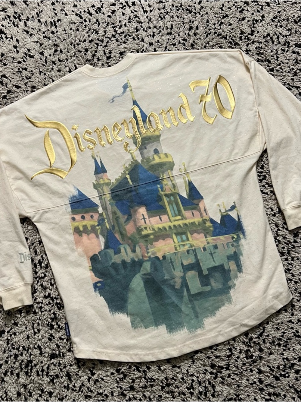 Spirit Jersey Disneyland 70th Anniversary Castle Graphic Oversized Long Sleeve S - Picture 4 of 16